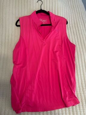 Piper Sleeveless Pink 1/4 Zip Tank